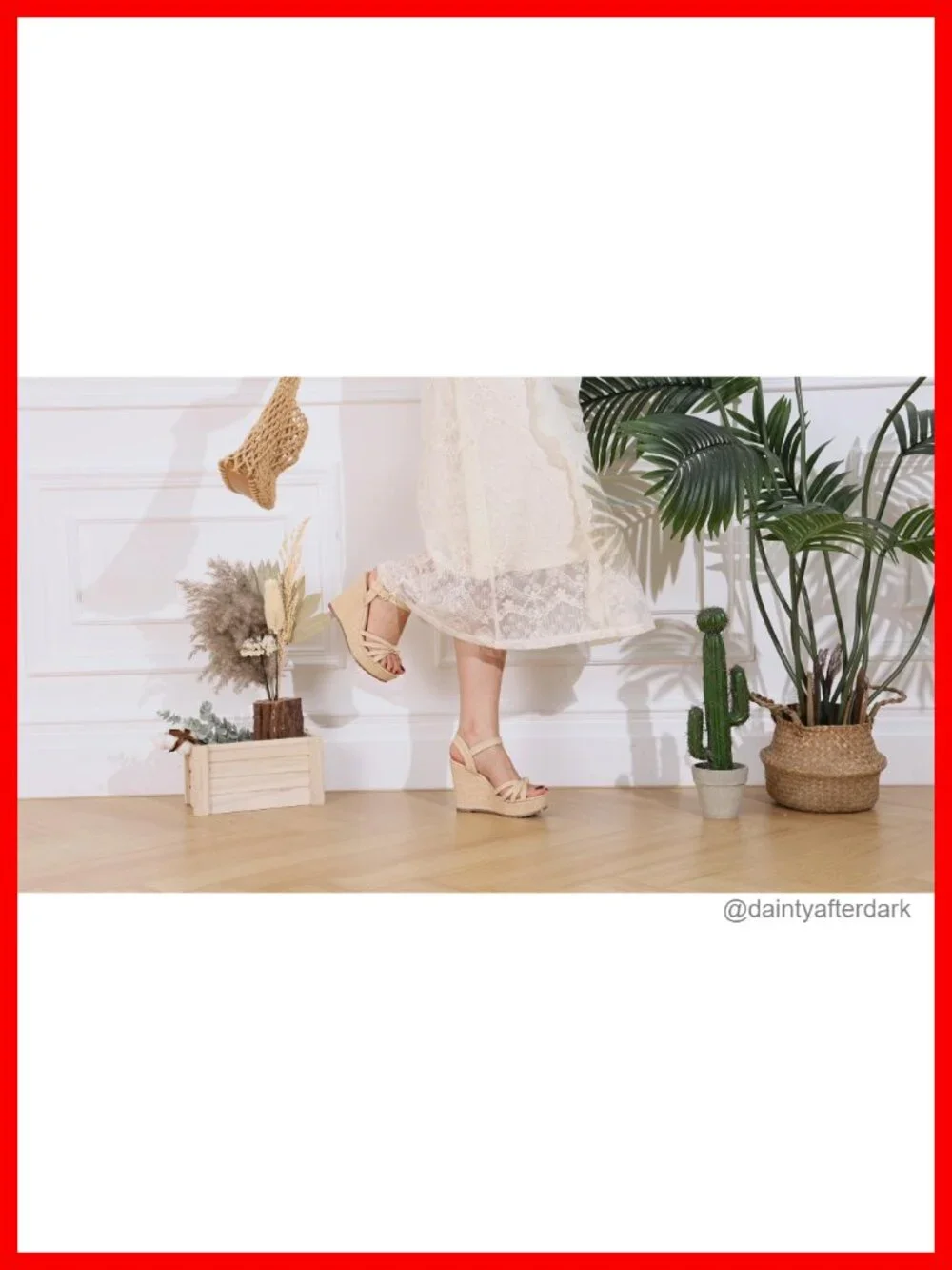 Woven Raffia Wedge Sandals for Women - Espadrille Platform Heels, Ankle Strap